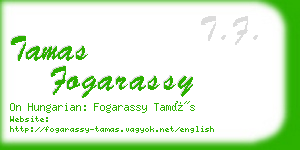 tamas fogarassy business card